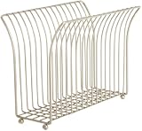 Taymor Coated Satin Nickel Modern Magazine Rack