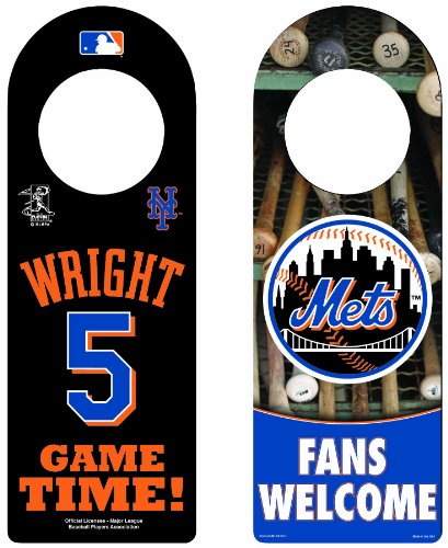 MLB New York Mets David Wright Wood Door Hanger