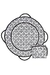 Patemm Round Baby Diaper Changing Pad ~ Manhattan Momma Black & White