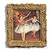 Ballerina at the Barre - Gold Frame Magnet with pop-out easel (2-3/4" x 2-1/2")