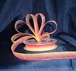 Organza Rainbow Ribbon -3/8"- Yellow/Red - 25 Yards (75 Ft)