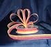 Organza Rainbow Ribbon -3/8"- Yellow/Red - 25 Yards (75 Ft)
