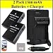 Battery And Charger Kit for Nikon Coolpix P7700 D3100 D3200 D5100 D5200 Digital SLR Camera Includes Qty 2 EN-EL14 Replacement Batteries + AC/DC Charger + LCD Screen Protectors + Micro Fiber Cleaning Cloth