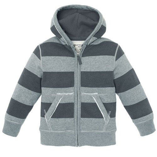 striped zip-up hoodie