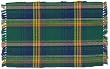Durable Hand Woven 100% Cotton Colorful Blue and Green Plaid Placemat 12x18 Inches Set / 6