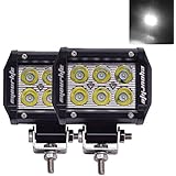 Eyourlife 18w Led Work Light Cree Led 4x4 Off Road Light Bar Pair 4 inch SUV Headlight Spotlight Pods Driving