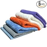 6 Of Our Best! DETAIL MASTER PRO 16" x 16" Ultimate Auto Detailing Microfiber Sample Kit - Professional Korean 70/30 Blend Towels - THE RAG COMPANY