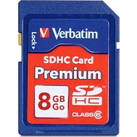 Verbatim 96318 8GB Premium Secure Digital High Capacity (SDHC) Memory Card Class 6