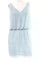 Petite V-neck Sleeveless Cocktail Above the Knee Beaded Polyester Mini Dress 