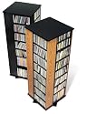 Oak Finish 4-Sided Spinning Multimedia Storage Tower