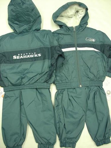 Buy Seattle Seahawks Infants / Babys / Kids 2 pc Wind Suit hooded jacket and pants by reebok