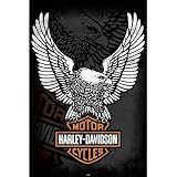 Harley Davidson (Eagle Logo) Art Poster Print - 24x36