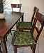 Set of 2 Mint Green with Black Velvet Flowers Chair Cushion Covers with Zipper 17.72