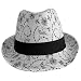51OMnpTby5L. AA75  GREY FEDORA WITH BLACK FLORAL STITCHING
