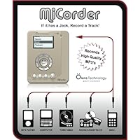 MiCorder - Universal MP3 Recorder/Player - Ölens Technology - White ****Limited Time Offer - FREE USB Charger and Velvet Pouch****