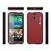 HTC One M8 Case, Ghostek Bullet Series for HTC One M8 Slim Premium Protective Armor Hybrid Impact Fitted Smooth Hard Soft Cover Carrying Case | Screen Protector | Kickstand | Ultra Fit Exchange (Red)