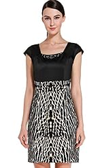 Leopard Print  Elastane/Polyester  Dress With Rhinestones