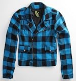 Future Favorites Plaid Motorcycle Bomber Jacket