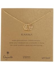 Dogeared "Karma" Gold-Plated Silver Three-Ring Necklace