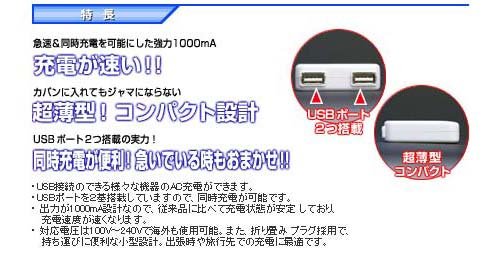 Cover image : プロテック P-2WAY USB2基搭載ACアダプター PD-2BK ブラック 【iPhone 3G,3GS,4/iPod nano 5G/iPod各種/ゲーム機/携帯】