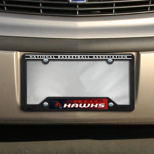 NBA Atlanta Hawks Black Plastic License Plate Frame