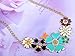 Alilang Gold Tone Enamel Flower and Butterfly Bib Statement Necklace Rhinestone Pearl