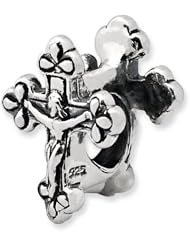 .925 Sterling Silver Crucifix Bead