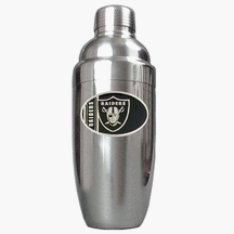Click here to buy Oakland Raiders Stainless 25 Ounce Steel Cocktail Shaker by Great American Products.