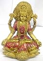 Metallic Gold Laxmi Hindu Goddess Of Wealth Statue