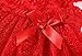 Wennikids Baby-Girls Red Rose Flower Christening Birthday Party Dress 6-9M