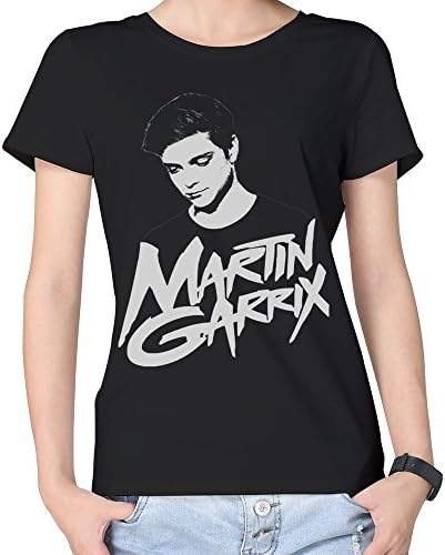 SaqT Womens Martin Garrix Electronic Mar+in Music Tour T-shirt Black M