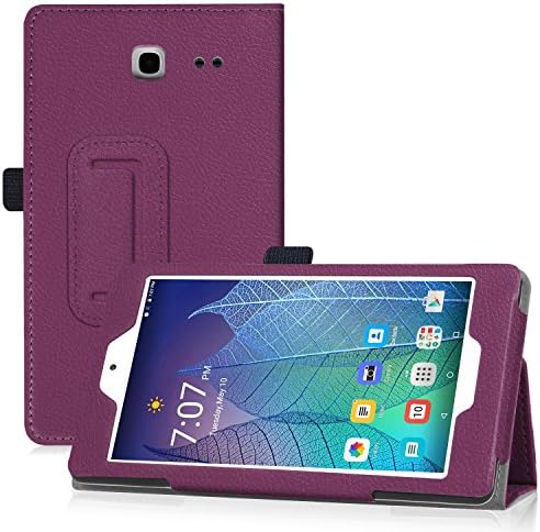 Alcatel Onetouch POP 7 LTE Tablet Case Cover -WizFun PU Leather Case Cover For 7-inch Alcatel Onetouch POP 7 LTE (2016 T-Mobile Model 9015W ) Tablet (Purple)