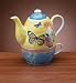 Butterfles and Flower Garden Tea for One Teapot & Cup Set