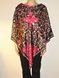 Rectangular Poncho Bougainvilleas in Black
