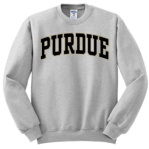 Purdue University Oxford Grey Sweatshirt with Purdue Arch