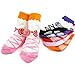 KF Baby Non-Skid Baby Girl Shoe Socks, 6 Pairs, for 12-24 Months