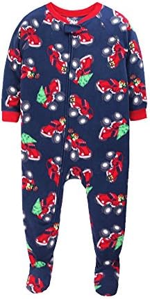 Hapajas Cotton Baby Boys & Girls Christmas Footed Pajamas Toddler Kids Sleeper 5T Blue