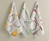 Kitchen Prep Tools Tea Cups Gadgets Flour Sack Dish Towel Set of 3