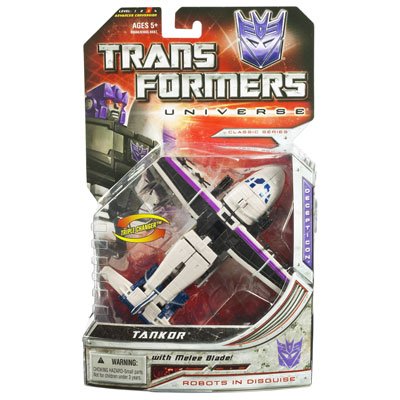 51ONCXHdFUL Transformers Universe Deluxe Class Classic Series Action Figure   Decepticon Tankor with Triple Changer (Robot, Tanker Truck and Trasnport Plane Modes)