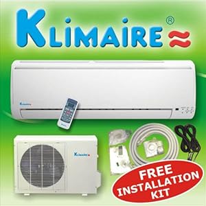 Klimaire 9000 Btu 13 Seer Mini Split Ductless Air Conditioner & Heat Pump 115v with Free Installation Kit