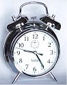 Traditional chrome double bell wind up alarm clock