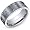 Brick Pattern Brushed Finish 7.5mm Comfort Fit Mens Tungsten Carbide Wedding Band Ring Size 8