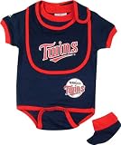 Minnesota Twins Baby Bib and Bootie Creeper Set