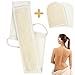 Wission Exfoliating Loofah Back Scrubber for Shower for Men and Women and Body Glove Plus User Manual Included (white set of 2)