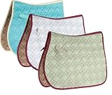 Roma Ecole Contrast Stitch Flower Quilt Saddle Pad