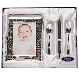 from Widdop & Bingham My Christening Day Chritening Gift Set, Frame Knife Fork & Spoon