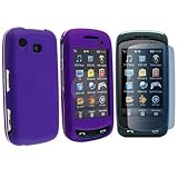LCD Guard+Purple Hard Case For Samsung Impression A877