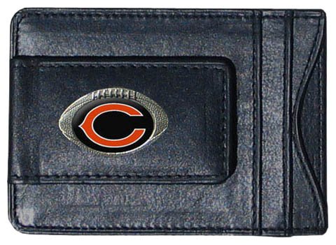 NFL Chicago Bears Leather Money Clip Cardholder