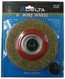 Delta 23-095 6-Inch Bench Grinder Wire Wheel, Fine