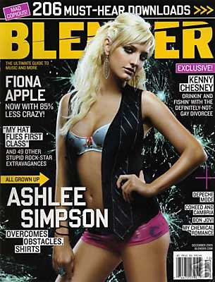 ASHLEE SIMPSON-----BLENDER MAGAZINE---DECEMBER 2005